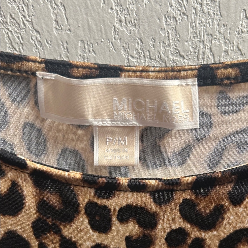 56. Michael Kors Leopard Print and Black Dress - Picture 4 of 4